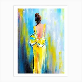 Woman In A Yellow Dress Art Print