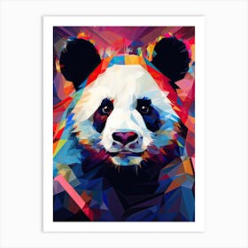 Panda Art In Geometric Abstraction Style 1 Art Print