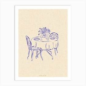 Table For Two Art Print