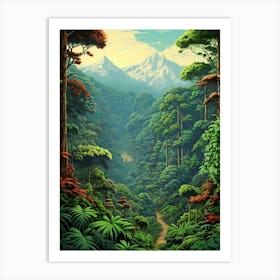 Bwindi Impenetrable Forest Pixel Art 4 Art Print