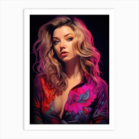 Sexy Natalie Dormer Blonde Girl Art Print