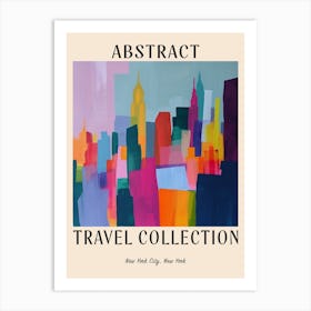 Abstract Travel Collection Poster New York City Usa 3 Art Print