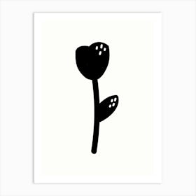 Black And White Flower 10 Art Print