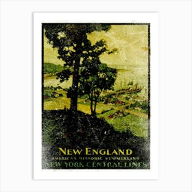 Vintage Travel Poster ― New England New York Central Lines Art Print