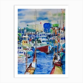 Port Of Dumaguete Philippines Abstract Block 2 harbour Art Print