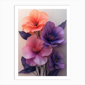 Paper Flowers 1 Art Print