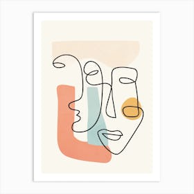 Abstract Faces 1 Art Print