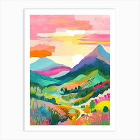 Rainbow Mountain Peru Travel Italy Housewarming Painting Art Print