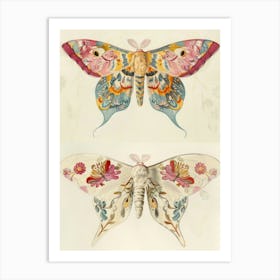 Radiant Butterflies William Morris Style 2 Art Print