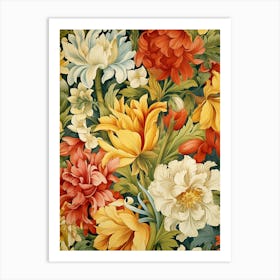 Floral Wallpaper 101 Art Print