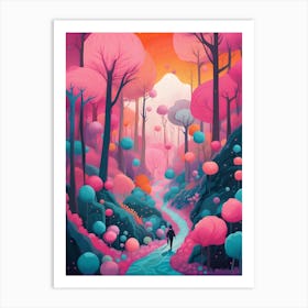 Forest Of Pinks Art Print