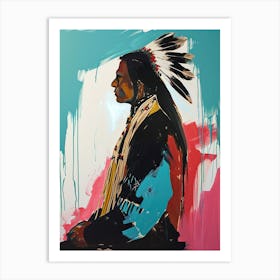 Pawnee Purity In Abstract Art ! Native American Art Art Print