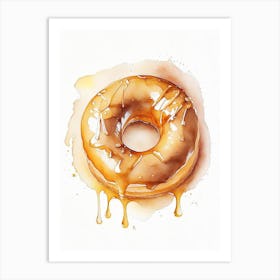 Salted Caramel Donut Cute Neon 2 Art Print