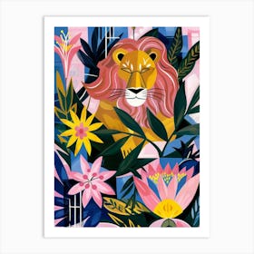 Lion In The Jungle Art Print