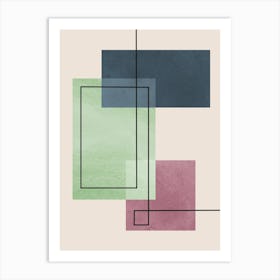 Squares in harmony 1 Art Print