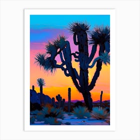 Joshua Tree At Dawn In Desert Nat Viga Style  (11) Art Print