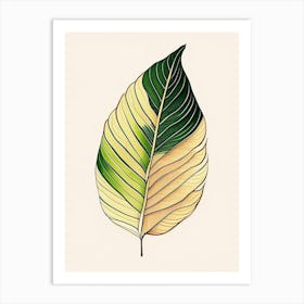 Banana Leaf Warm Tones Art Print