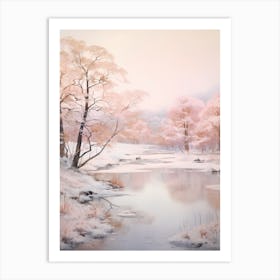 Dreamy Winter Painting Lake District National Park United Kingdom 3 Art Print