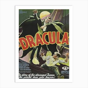Dracula, Horror Movie Poster 1 Art Print