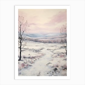 Dreamy Winter Painting Cairngorms National Park Scotland 4 Art Print