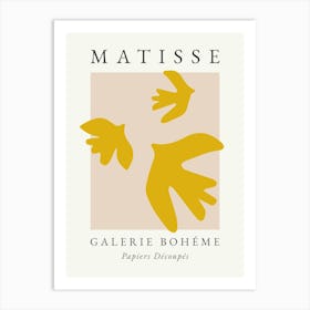 Matisse Abstract Birds Yellow Art Print