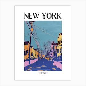 Tottenville New York Colourful Silkscreen Illustration 2 Poster Art Print