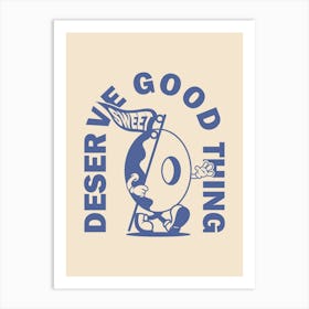 Retro Wall Art Vintage Decor Retro Cartoon Printable Art Retro Vintage Wall Art Deserve Good Thing Trendy Retro Art Print