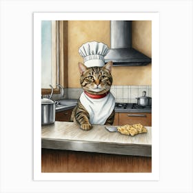 Chef Cat 2 Art Print