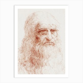  Self Portrait, Leonardo Da Vinci Art Print