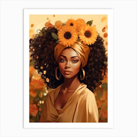Sunflower Girl 5 Art Print