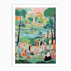 Summer Picnic Vintage 3 Art Print