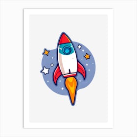 Rocket Ship Art Print