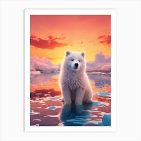 Polar Bear dog Art Print