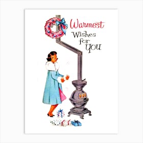 Warmest Wishes, Holiday Poster Art Print