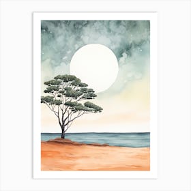 Watercolour Of Polihale State Park   Kauai Hawaii Usa 0 Art Print