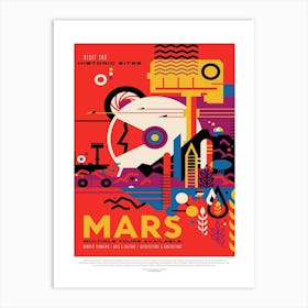 Mars Nasa Space Travel Poster Art Print