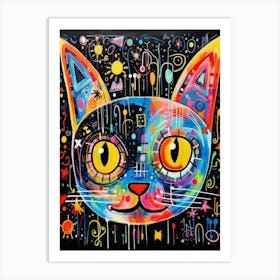 Colorful Cat Art Print