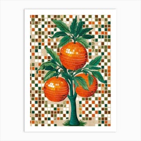 Oranges On A Tree 1 Art Print