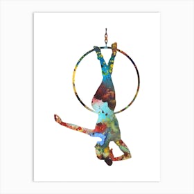 Aerial Hoop Lyra Aerial Ring Cerceau Cerceaux Watercolor Art Print