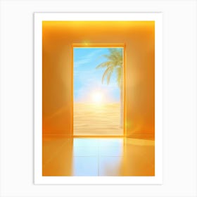 Open Door To The Beach Art Print