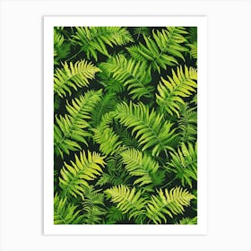 Pattern Poster Ruffled Fern 3 Art Print