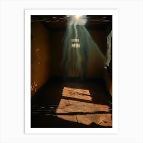 Rays Of Light Wall Art Behind Couch 2 Art Print