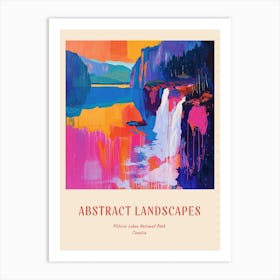 Colourful Abstract Plitvice Lakes National Park Croatia 1 Poster Art Print