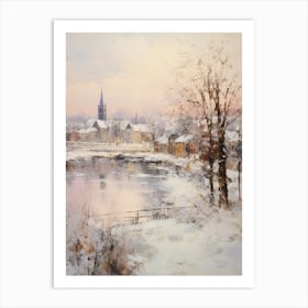 Dreamy Winter Painting Richmond England 4 Art Print