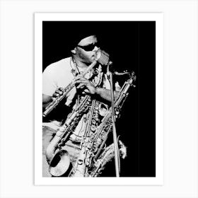 Rahsaan Roland Kirk Line Art Illustration Art Print