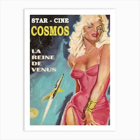 Pinup Woman On Scifi Movie Poster, Reign Of Venus Art Print