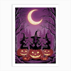 Witches In The Woods Art Print