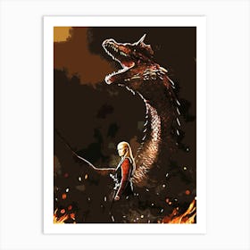 Dragons Of Westeros house of dragon Art Print