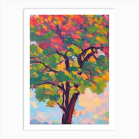 Nuttall Oak tree Abstract Block Colour Art Print
