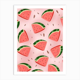 Watermelon Pattern Art Print